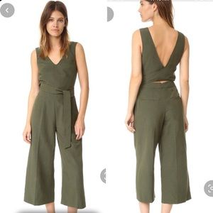 IN SEARCH OF green Torela tie jumpsuit CLUB MONACO